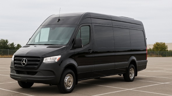 Exterior of Wilmington Party Bus Company's 14 Passenger Sprinter Limousine in Wilmington