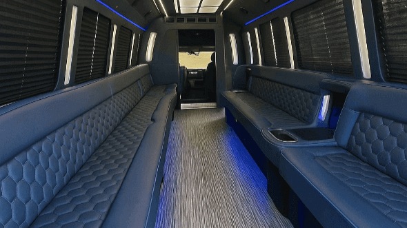 Interior of Delaware Party Bus Company's 20 Passenger Party Bus in Delaware
