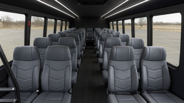 Interior of Delaware Party Bus Company's 28 Passenger Minibus in Delaware