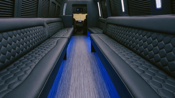 28 Passenger Party Bus Interior