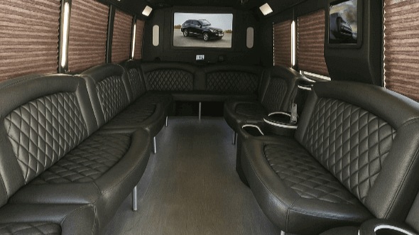 Interior of Delaware Party Bus Company's 30 Passenger Party Bus in Delaware