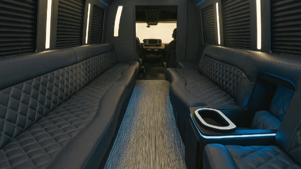 Interior of Dover Party Bus Company's 30 Passenger Party Bus in Dover