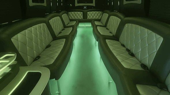 Interior of Newark Party Bus Company's 40 Passenger Party Bus in Newark