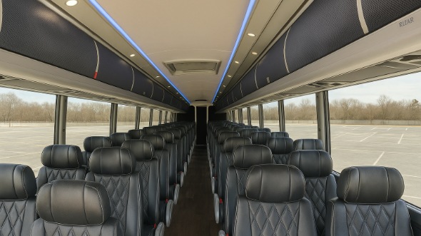 Interior of Delaware Party Bus Company's 45 Passenger Charter Bus in Delaware
