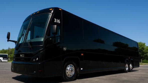 Exterior of Delaware Party Bus Company's 46 Passenger Charter Bus in Delaware