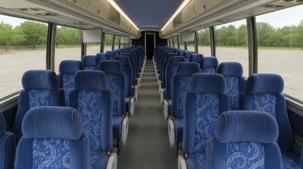 Interior of Delaware Party Bus Company's 51 Passenger Charter Bus in Delaware