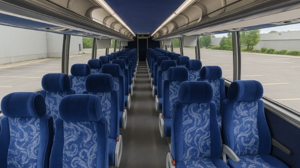 Interior of Delaware Party Bus Company's 55 Passenger Charter Bus in Delaware