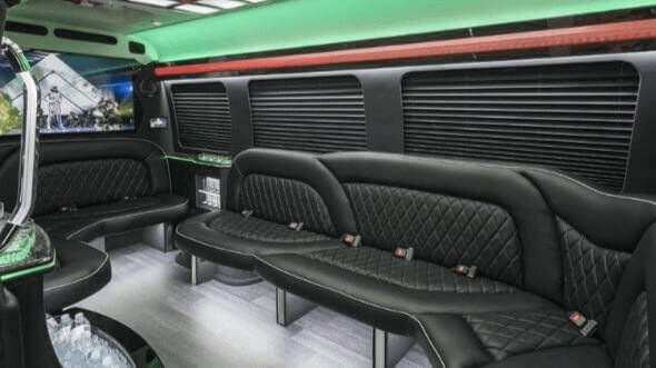 delaware 15 passenger party bus inside