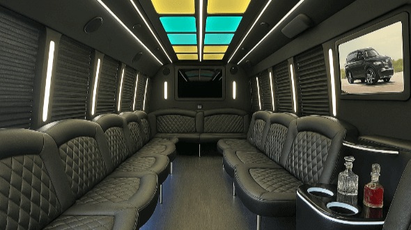 Delaware 20 passenger party bus interior