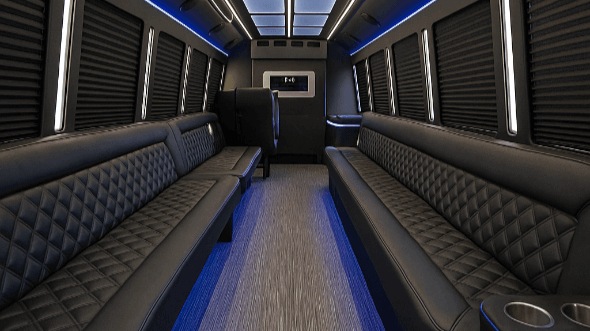 delaware 30 passenger party bus inside
