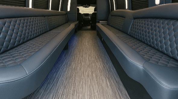 Delaware 30 passenger party bus interior